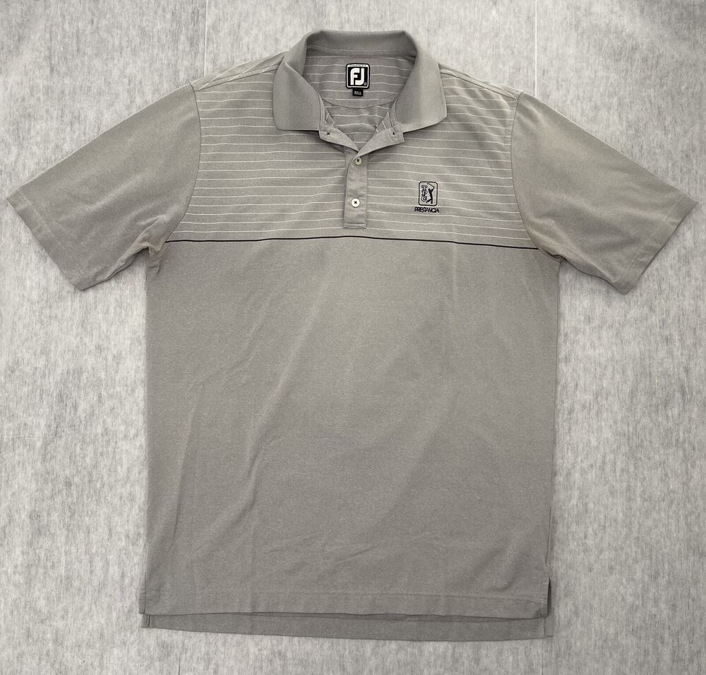 Footjoy Shirt Adult Extra Large Gray Polo TPC Prestancia Golf Athletic Fit Mens